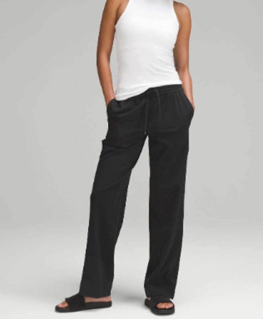 Lululemon Luxtreme Mid-Rise Straight-Leg Trouser Black Large